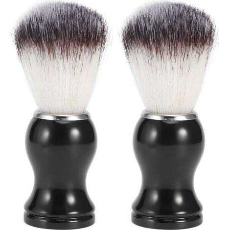 2PCS Brosse à Barbe Portable en Nylon Synthétique pour Hommes - Outil de Toilettage et Nettoyage du Visage