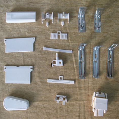 Stores verticaux avec poignées carrées, poignées pendantes et accessoires pour stores vénitiens verticaux et rideaux en PVC (10 pièces)
