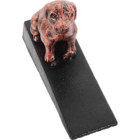 Butée de porte en fonte, cale en forme de chien, amortisseur de porte décoratif anti-collision, protection murale sans clous (1/5)