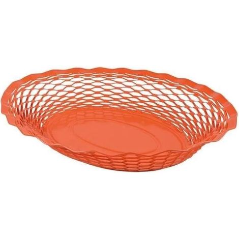 Roger Orfevre Cesta de pan vintage naranja 30 x 24 cm