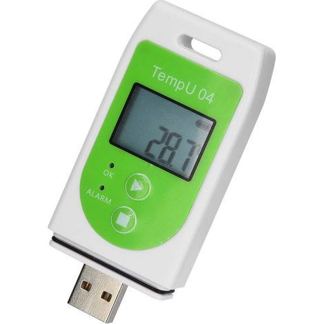 Thermometer-Datenlogger, Mehrzweck-USB-Temperaturrekorder, wiederverwendbarer Temperaturrekorder mit 32.000 Aufzeichnungskapazität, Grün (1/5)