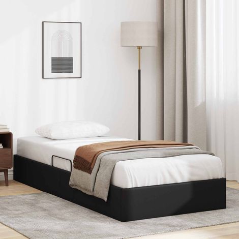 Estructura de Cama Ottoman Negro 100 x 200 cm Cuero sintético (1/5)