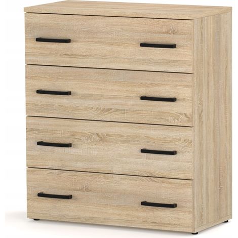 Meuble à chaussures chêne Sonoma 71x82,9x35 cm – 4 portes battantes – Rangement pour 12 paires – Design moderne et peu encombrant (1/5)