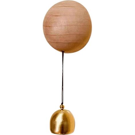 Sonnette de porte vintage en bois, carillon éolien rétro, décoration murale extérieure pour jardin. (1/5)