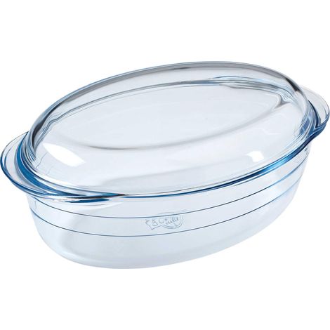 Ô Cuisine cocotte Ovale en Verre Borosilicate 3L (1/5)