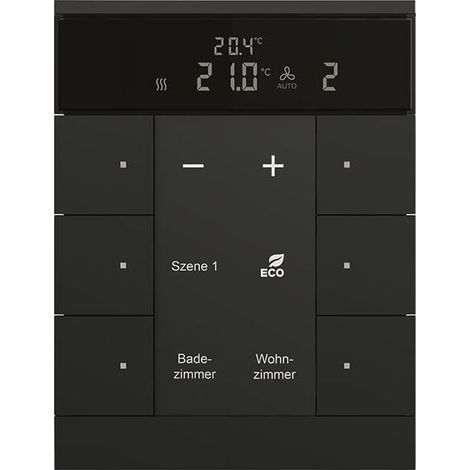 Busch Jaeger Raumtemperaturregler 6fach BE SBR/U6.0.11-885 schwarz matt