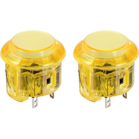 2 Boutons Poussoirs LED Pour Arcade (24mm) Bouton Lumineux Jaune (1/5)