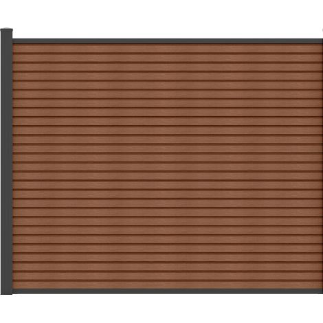 Recinzione interrare effetto Legno H148 cm Set di 9 lamine composito coestruso + 1 montante Antracite - PALIZO