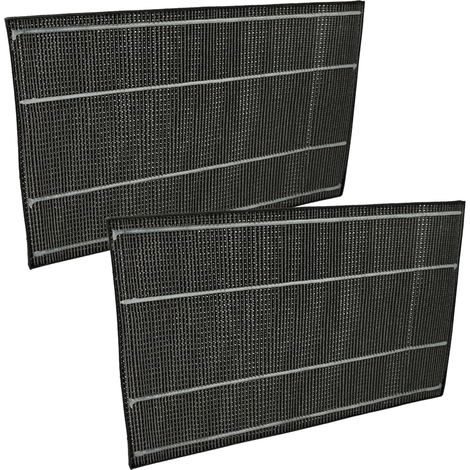 vhbw 2x Aktivkohlefilter kompatibel mit Sharp KC- A50EUW Luftreiniger - Luftfilter Schwarz
