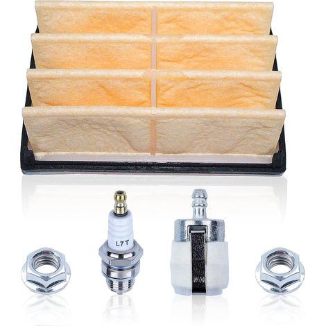 Kit de filtre à air, filtre à carburant, bougie et écrous de tige pour tronçonneuse Husqvarna 268 272 261 262 pièce 503 44 72-03 (1/5)
