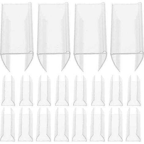 Lot de 20 porte-étiquettes de prix pour supermarché et étagères.-6.00X2.50X2.20CM-White (1/4)