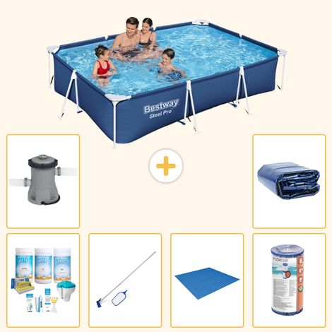 Bestway Bestway Steel Pro Rectangulaire - 300x201x66 cm - 7-pièces  S22253