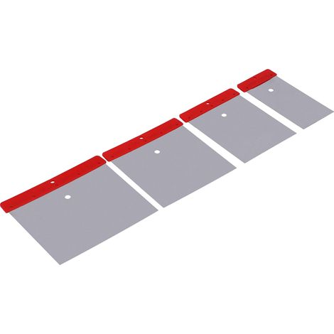 HELPMATE - Spatola per pittura in acciaio inox - Set di 4 spatole per lavori di precisione - Spatola per carrozzeria - Prodotto in Germania (1/2)