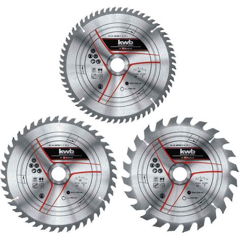 KWB Set de lames pour scie sur table, diamètre 250x30x3,0mm (1/5)