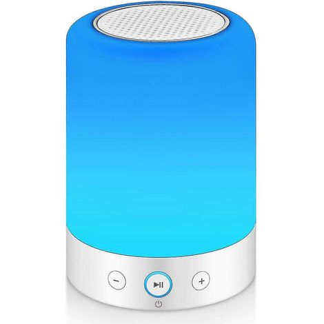 Lampe de chevet avec haut-parleur Bluetooth, lampe de bureau LED veilleuse couleur (1/5)