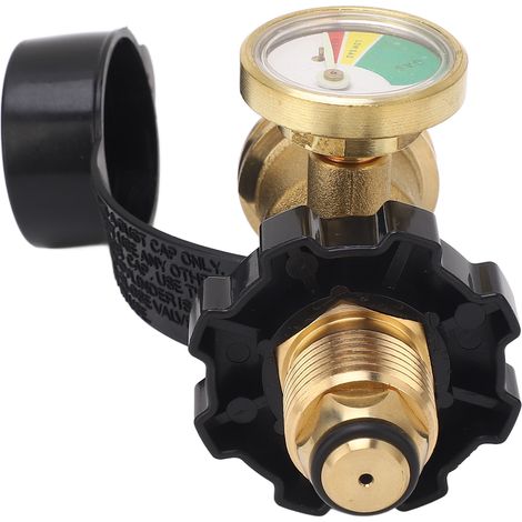 Adaptateur de réservoir GPL POL vers vanne de service QCC1 avec manomètre pour bouteille de gaz (1/5)