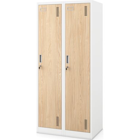 Armoire industrielle en métal pour les documents KACPER, 800 x 1800 x 500 mm, Eco Design: blanc/ chêne de sonoma