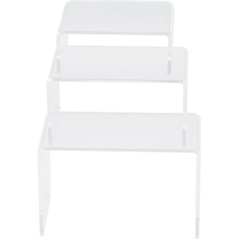 Lot de 3 présentoirs transparents en acrylique pour figurines de poupées, support d'exposition pour bijoux. (1/5)