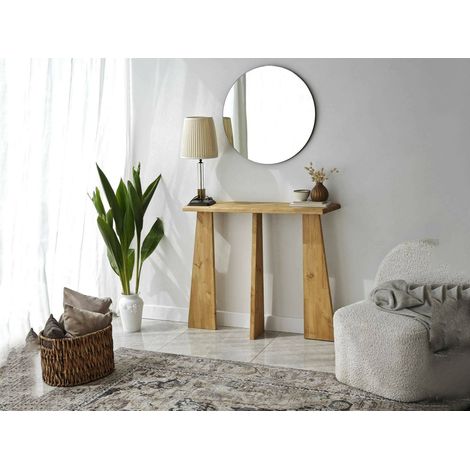 Dmora - Consolle Arcturus, Tavolo multiuso, Mobiletto d'appoggio, Scrivania da corridoio, 100x28h83 cm, Quercia, con imballo rinforzato, con imballo rinforzato (1/5)