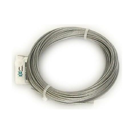 Cable de Acero 6x19+1 6 MM (Rollo de 25 Metros) HISPANOX