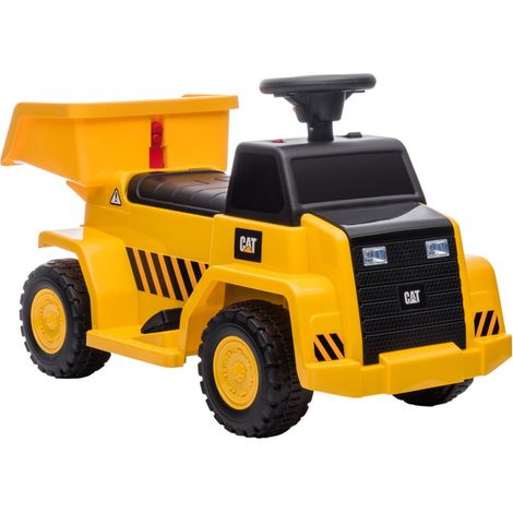 Tracteur électrique pour enfants, véhicule jouet avec zone de chargement inclinable, klaxon, tracteur autoporté avec phare, char (1/3)