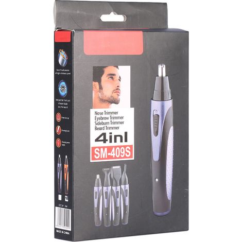 Kit de tonte homme 4-en-1 rechargeable : coupe-nez, oreilles, sourcils, barbe et cheveux, épilateur électrique imperméable, set de rasage complet (1/5)