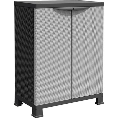 Armoire Meuble de rangement,Armoire en plastique 68x39x92 cm Design de rotin -96940 (1/5)