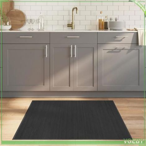 Tapis - FAFEISY - 376940 - 100 x 100 cm - Bambou - Antidérapant (1/5)