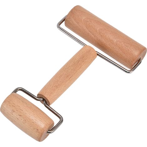 Rouleau à Pizza en Bois avec Poignée Confortable et Finition Polie (1/5)