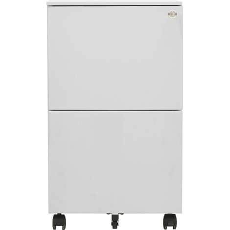 Maison Exclusive - Armario archivador acero gris claro 39x45x67 c