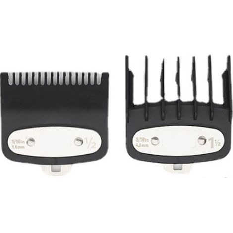 Guide de coupe à 2 tailles avec peigne pour tondeuse électrique sans fil, outil de coiffure professionnel.