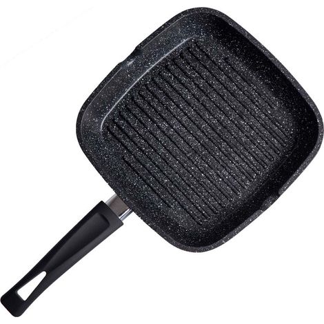 Padella griglia da 28 cm in alluminio pressofuso rivestita in materiale C3 plus