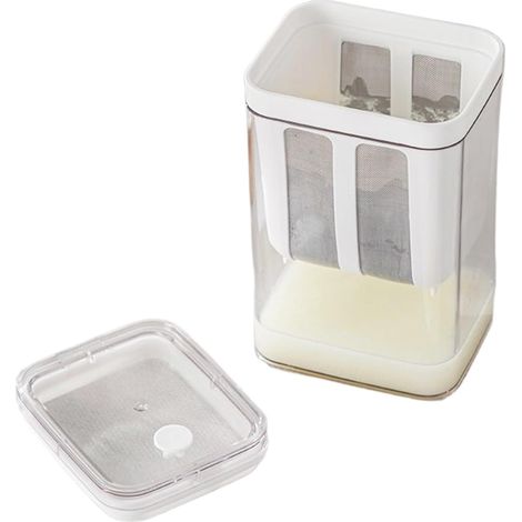 Filtre À Yaourt Passoire Yaourtière 1.8L Accessoire de Cuisine avec Sac à (1/5)