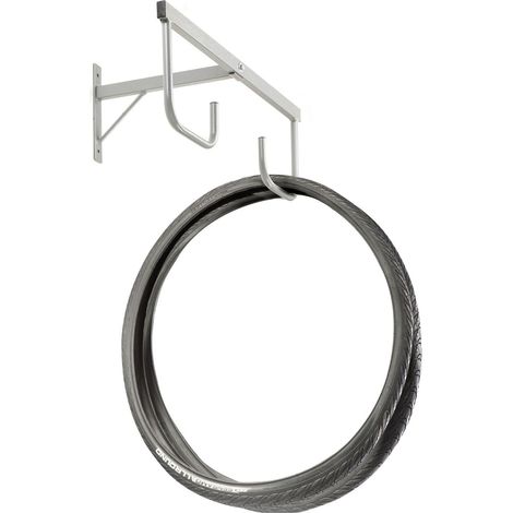 Andrys Espositore Porta Copertoni Bici a Parete - 2 Posti Verniciato Grigio