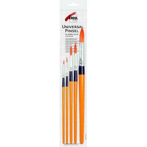 Kreul Hobby Line Universalpinsel Synthetics rund, 5er Set Pinsel & Stifte