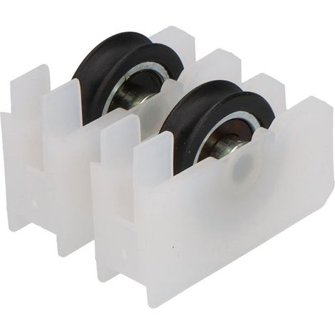 Rodamiento, modelo 172 rd07, de nylon con acabado blanco, 37 x 11 x 25 mm, 2 uds, blister