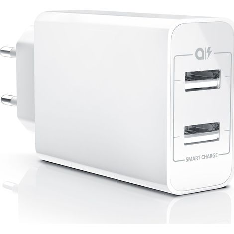 Aplic USB-Ladegerät 4800 mA, 2 Port Nezteil mit Smart Charge + Solid Charge, Leistungsstarke 24W (1/5)