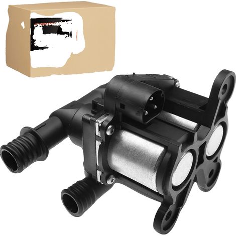 Valvola di controllo del liquido di raffreddamento, azionamento elettrico, elettrovalvola, compatibile con veicoli di lusso E34/E32/E31, 3 contatti di connessione, codici OEM 64118391417/1147412062/74 (1/4)