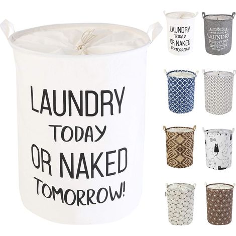 1 Panier à linge, Pliable, Coton, 40 L, Pour chambre, Jouets (1/5)