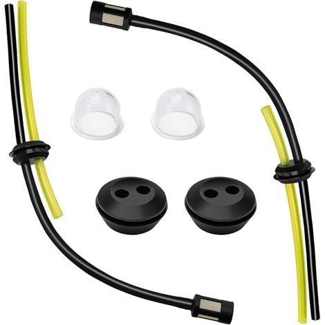 2 Ensembles Universel Filtre à Essence Kit, Durite Essence Debroussailleuse en Caoutchouc, Ampoule D'AmorçAge De Filtre, Joint De RéServoir De Carburant, pour Coupe-Herbe, Débroussailleuse (1/4)