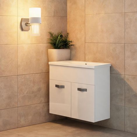 Meuble de salle de bain bianco lucido 61 x 40 x 50 cm (1/5)