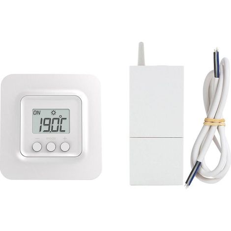 Termostato ambiente Tybox 5300 radio per sistema reversibile/non reversibile - Alimentazione a batterie - DELTA DORE - 6053082 (1/4)