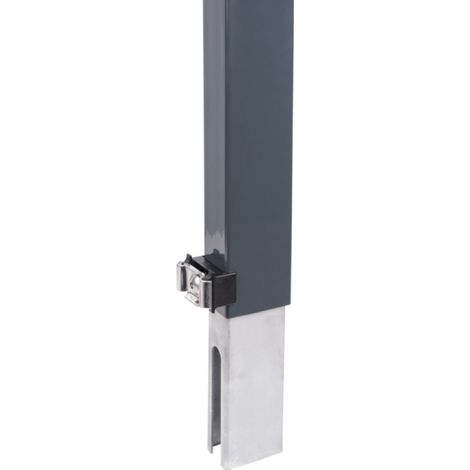 ALBERTS Zaunerhöhung Erhard inkl. Klemmlasche, fvz.anthrazit RAL 7016, 600 / 60 x 40 mm