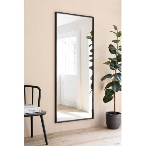 Garden Trading Avening Indoor Rectangular Wall Mirror 180x75cm Matt Black Iron (1/2)