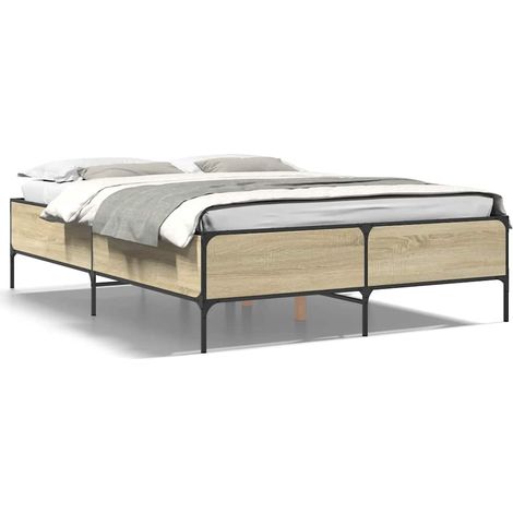Maison Exclusive - Giroletto Rovere Sonoma 120x200 cm in Legno Multistrato Metallo
