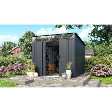 Pergart Gerätehaus "Lübeck 89", anthrazit, 5,98 m² (1/5)