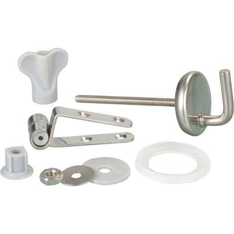 Ulisem Fixation abattant WC, pièce détachée pour abattant WC Fix Clip avec fixation inox, Kit de 15 fixations pour abattant WC, acier inoxydable, mat