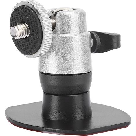 Support adhésif double face HD-052 en alliage d'aluminium pour voiture, compatible avec les mini-enregistreurs de données automobiles (argenté). (1/5)
