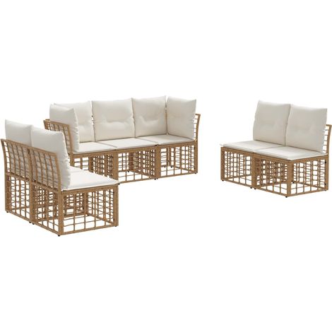 Maison Exclusive - Outdoor-Sofagarnitur Natur Polyester