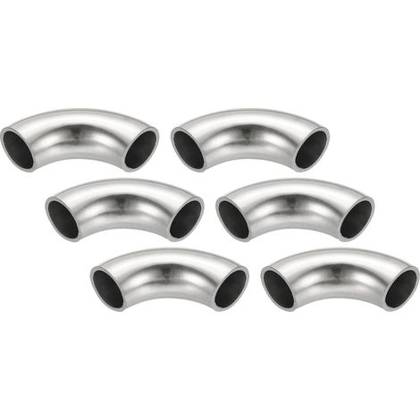 6Pcs Coude En Acier Tuyau Coudé en Acier Inoxydable à 90° 16mm OD (1/5)